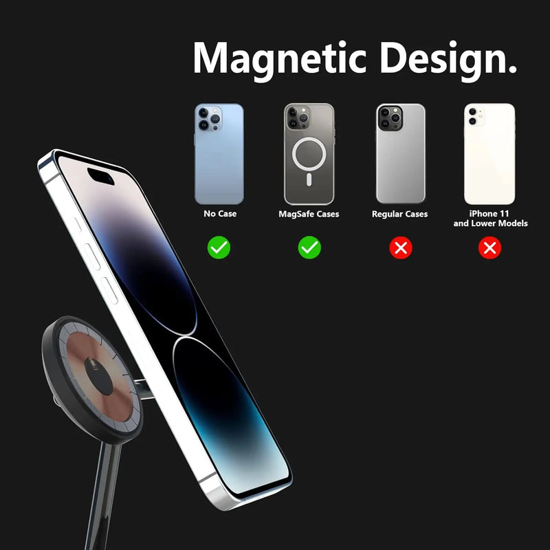 3 in 1 Fast Charging Station 15W Magnetic Qi Wireless Charger Phone Holder