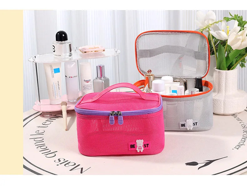 2025 Makeup Bag for Women Travel  Necessary Beauty Brush Tool Storage