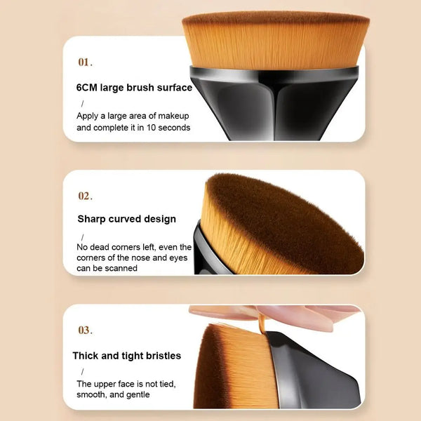 Flat Top Foundation Makeup Brush Kabuki Face Blush Makeup Tool