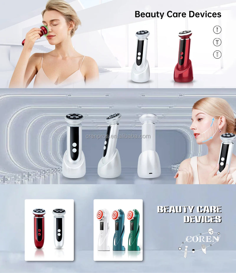 Handhold Mini Face Massage EMS RF Facial Machine Portable Beauty Radio