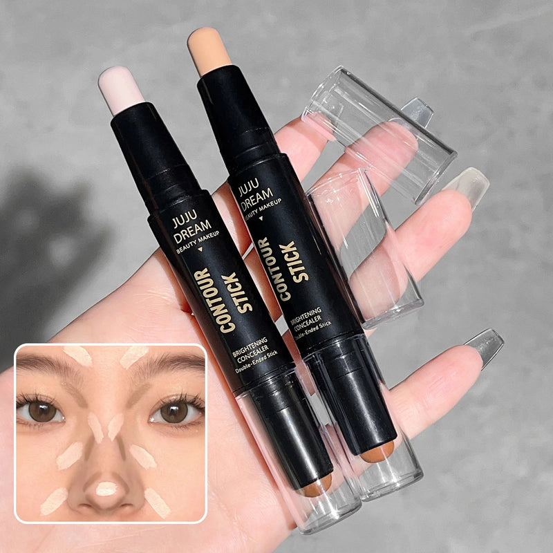 Double-ended Concealer Pen, Contour Stick Dual-purpose, Highlighter Stick, Nose