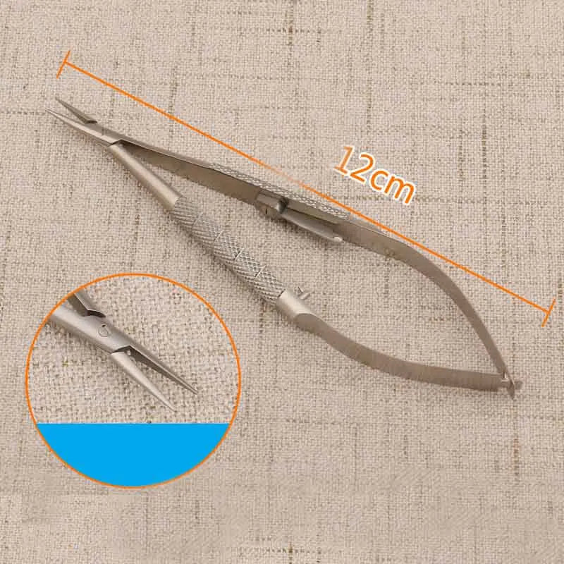 Microscopic ophthalmic instrument lock-type needle holder cosmetic plastic