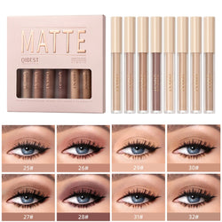 8pcs/box Brown Colorful Liquid Eyeshadow Stick Set Contour Blush