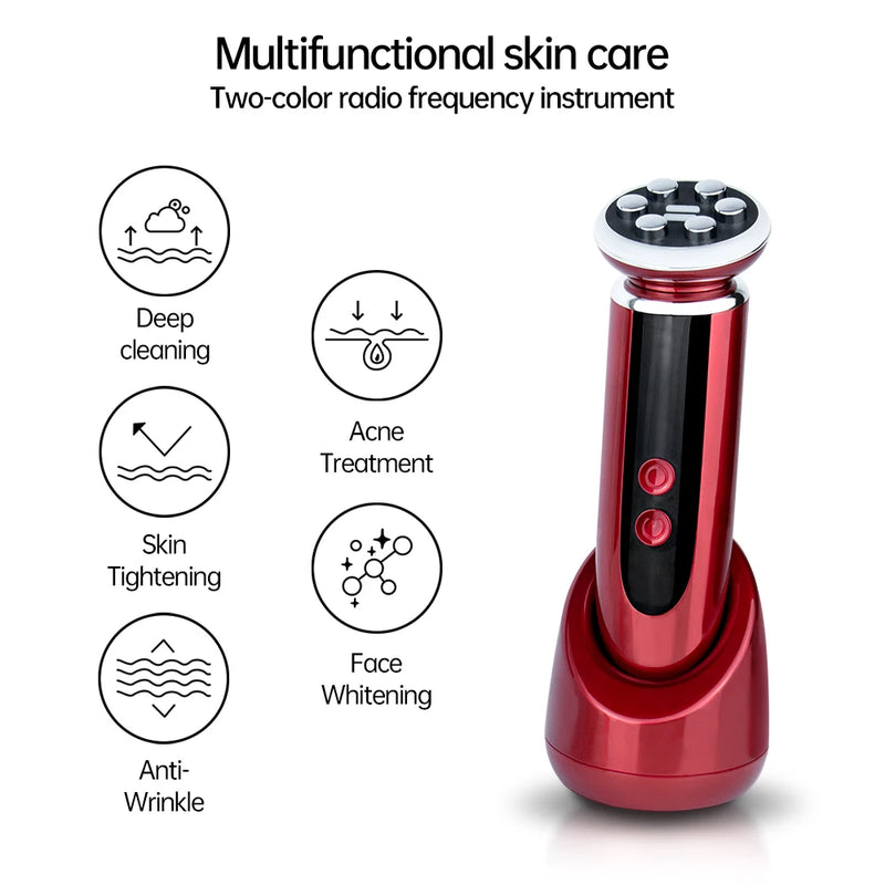 Handhold Mini Face Massage EMS RF Facial Machine Portable Beauty Radio