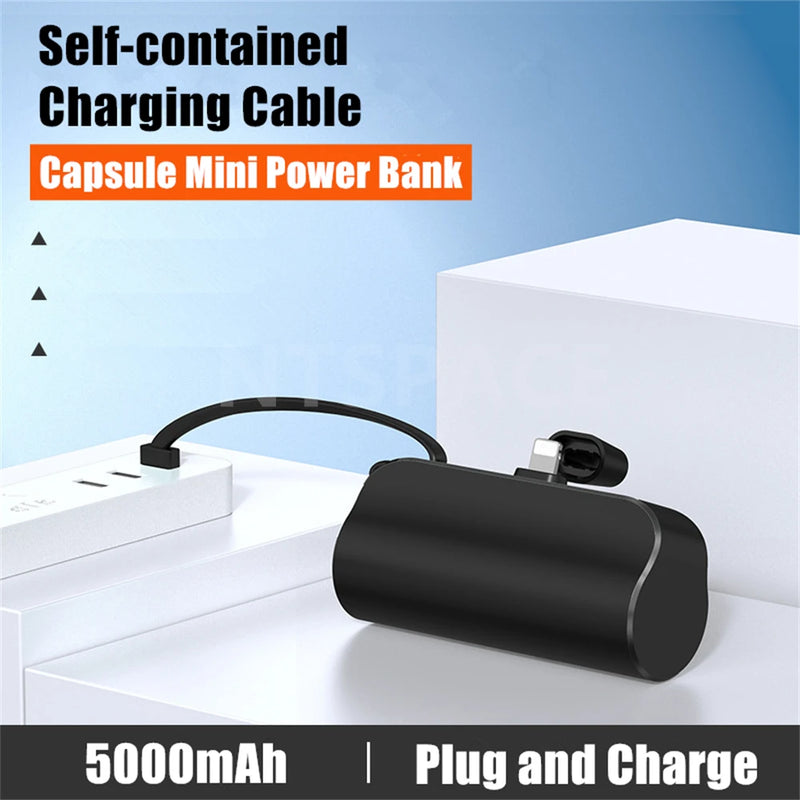 5000mAh Mini Power Bank Portable Charging External Battery Powerbank