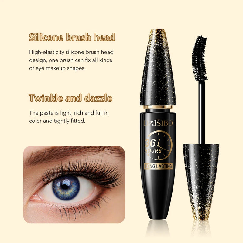 Black Mascara For Stunning Eyes, Long-Lasting 36-Hour Wear, Lengthening