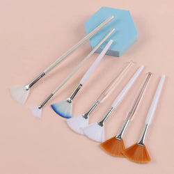 1pcs Portable Facial Mask Brush Fan Shaped DIY Skin Care Tool Makeup Face