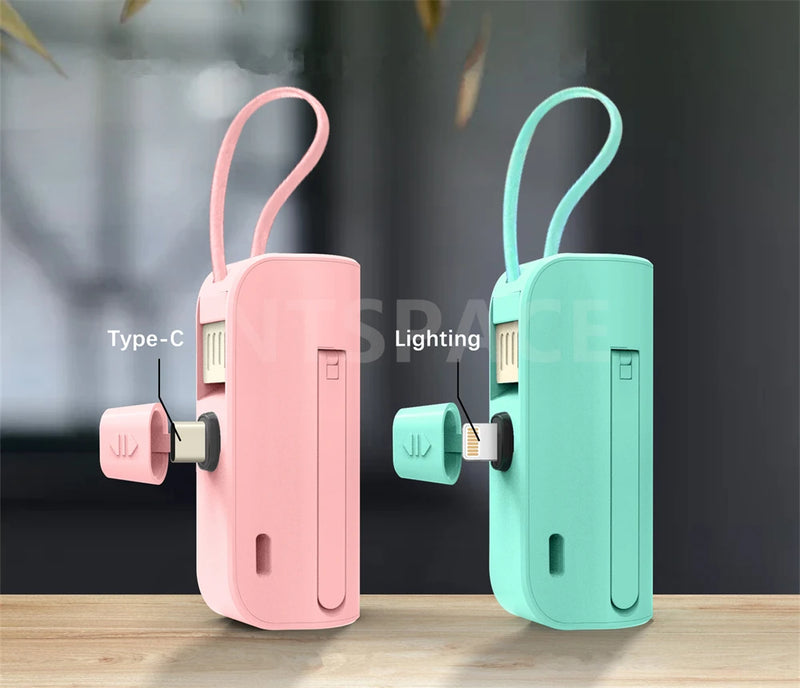 5000mAh Mini Power Bank Portable Charging External Battery Powerbank