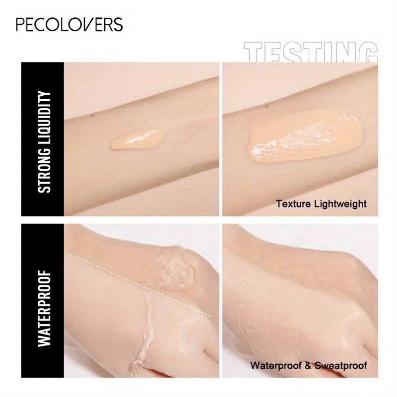 PECOLOVERS Matte Finish Liquid Foundation - Oil-Control for All Skin Tones