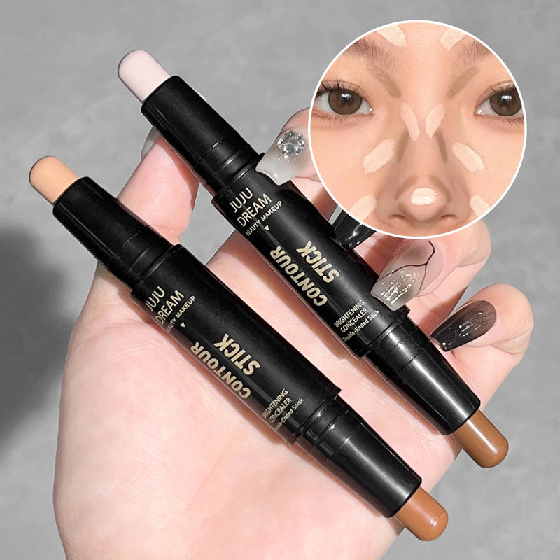 Double-ended Concealer Pen, Contour Stick Dual-purpose, Highlighter Stick, Nose