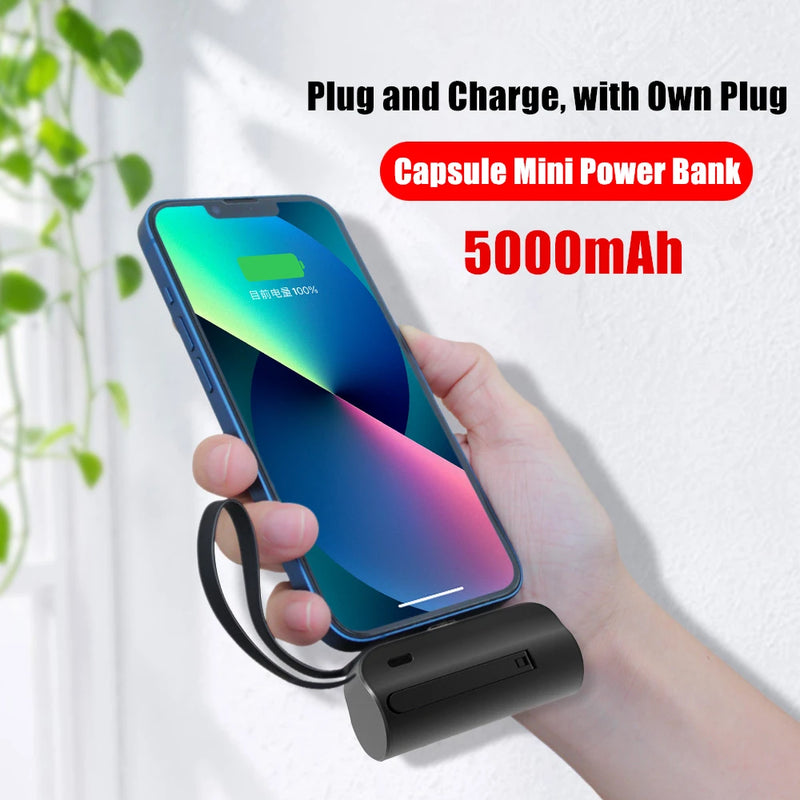 5000mAh Mini Power Bank Portable Charging External Battery Powerbank