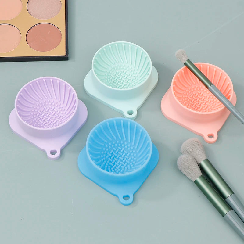 Silicone Scrub Cleaner Cleaning Tool Makeup Brush Beauty Powder