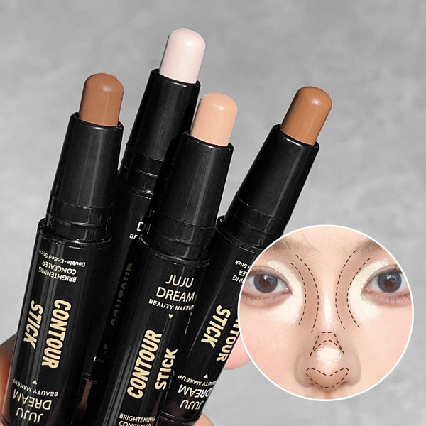 Double-ended Concealer Pen, Contour Stick Dual-purpose, Highlighter Stick, Nose