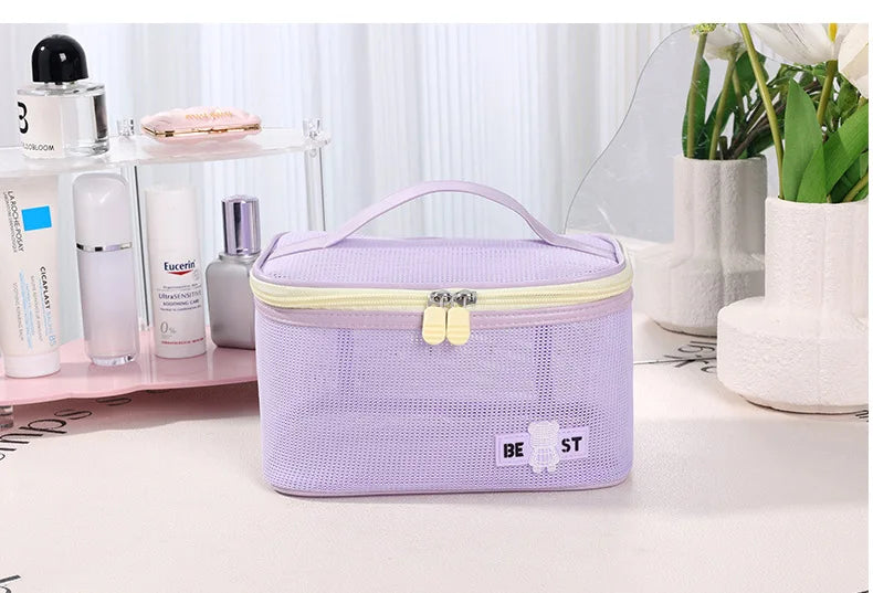 2025 Makeup Bag for Women Travel  Necessary Beauty Brush Tool Storage