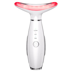 Rechargeable Facial And Neck Massager Tri-Color LED And Heating Mode Neck