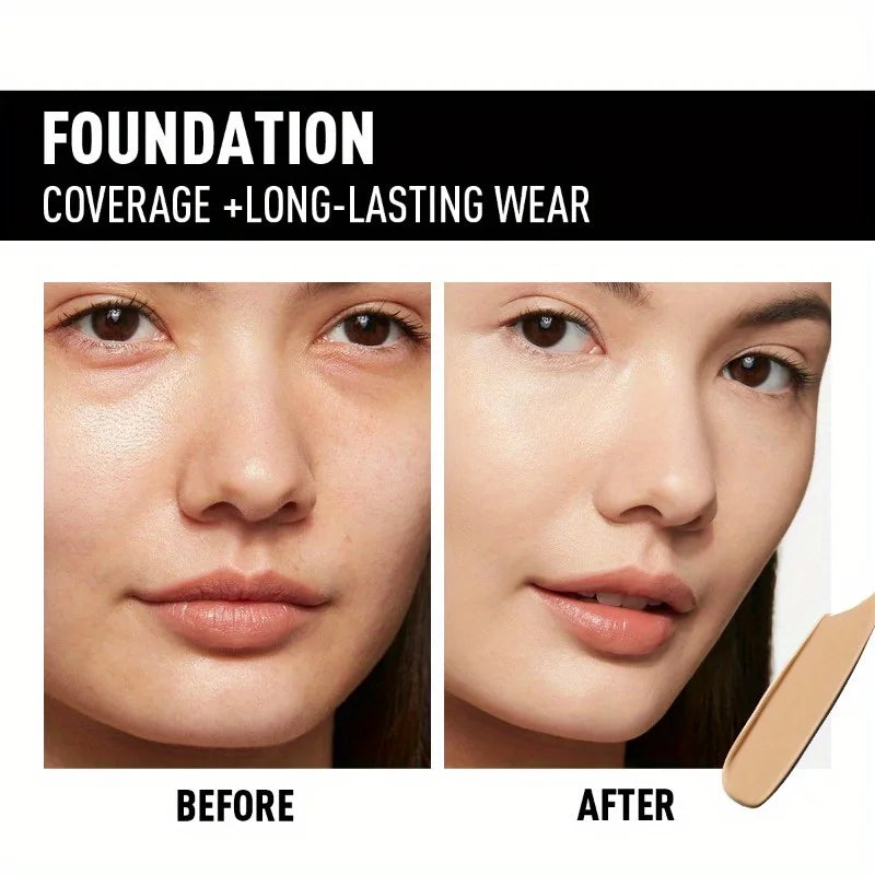 PECOLOVERS Matte Finish Liquid Foundation - Oil-Control for All Skin Tones