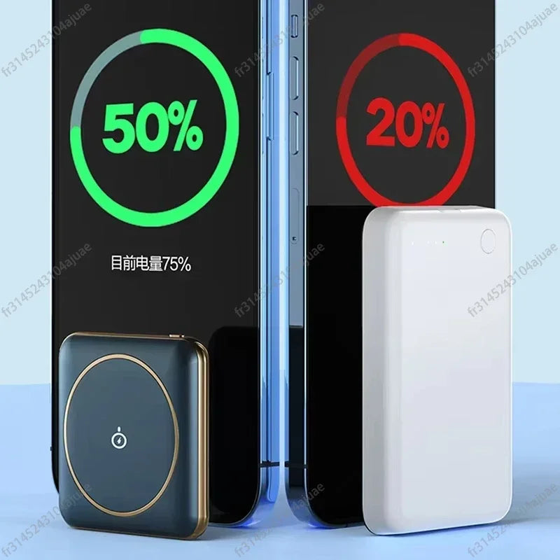 5000mAh Mini Magnetic Wireless Power Bank Charger Fast Charging Thin