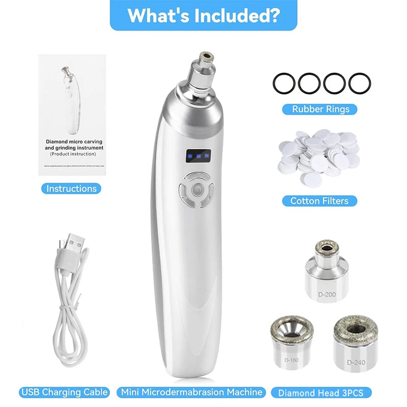 Protable Diamond Microdermabrasion Machine Removal Facial Beauty Device for Acne Scars