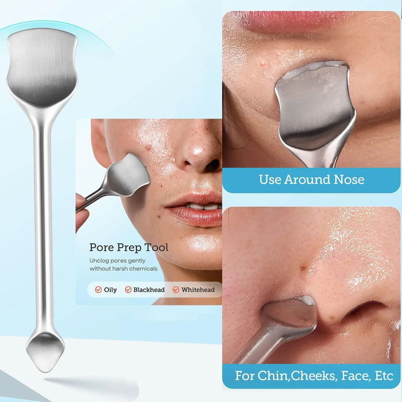 7/10Pcs Pore Prep Tool Skin Scraping Acne Treatment Kit Blackhead Removal